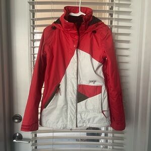 Women's Red and White Jacket